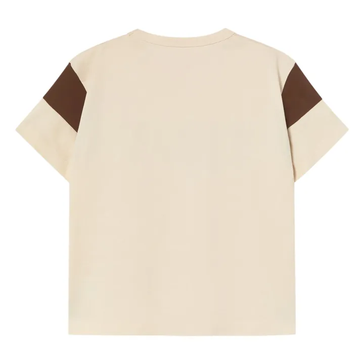 T-shirt Colorblock Coton Bio | Crème- Image produit n°2