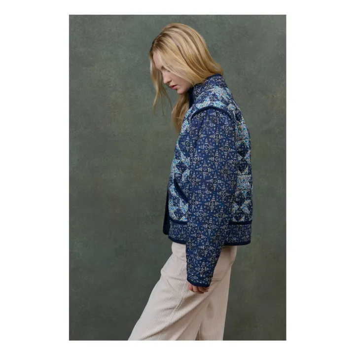 Veste Omotayo Midnight Star Patchwork Coton Bio - Collection Femme | Bleu- Image produit n°5