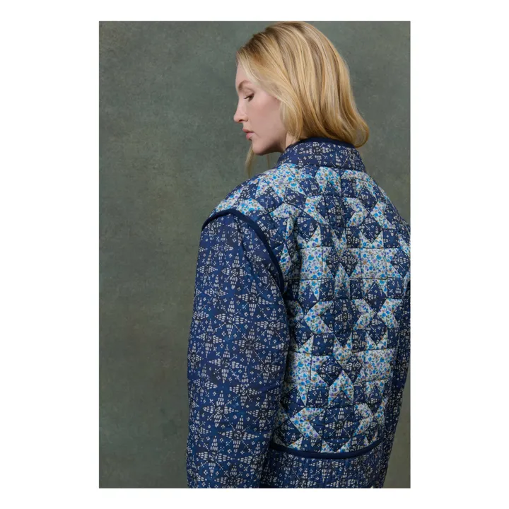 Veste Omotayo Midnight Star Patchwork Coton Bio - Collection Femme | Bleu- Image produit n°4