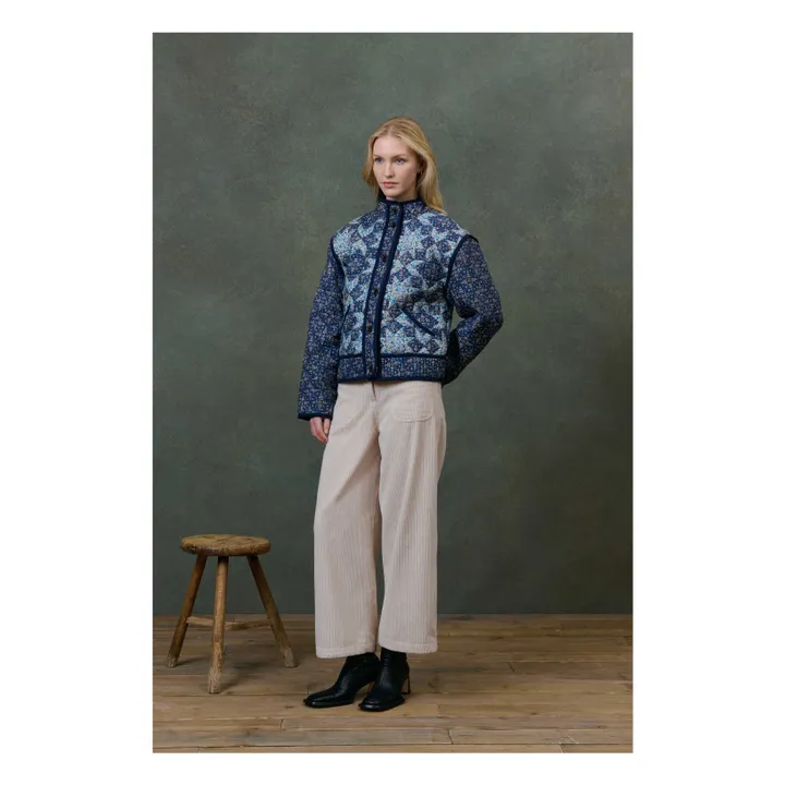 Veste Omotayo Midnight Star Patchwork Coton Bio - Collection Femme | Bleu- Image produit n°1