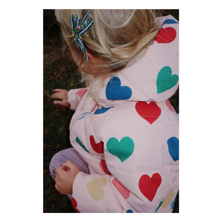 Doudoune Nuka Cœurs Multicolore Fibres Recyclées | Rose pâle- Image produit n°5