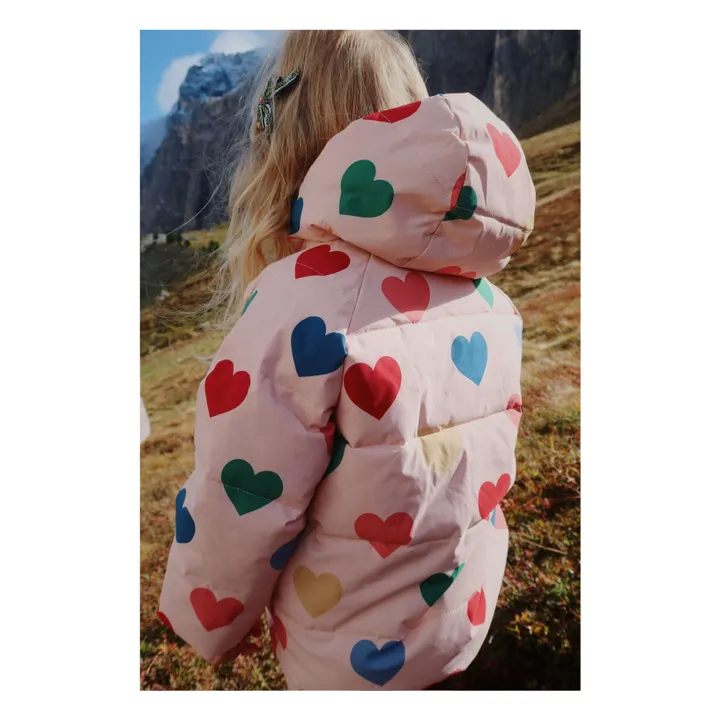 Doudoune Nuka Cœurs Multicolore Fibres Recyclées | Rose pâle- Image produit n°2