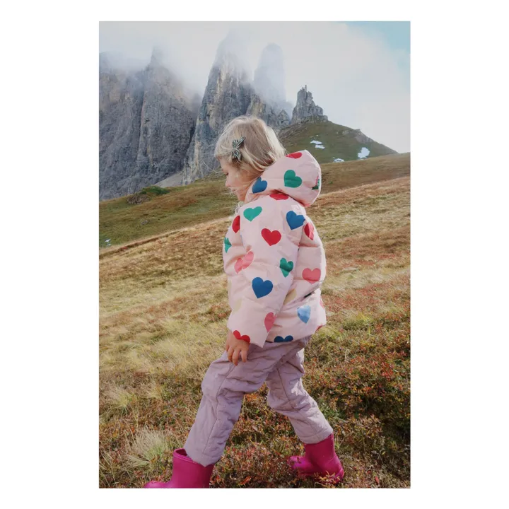 Doudoune Nuka Cœurs Multicolore Fibres Recyclées | Rose pâle- Image produit n°1