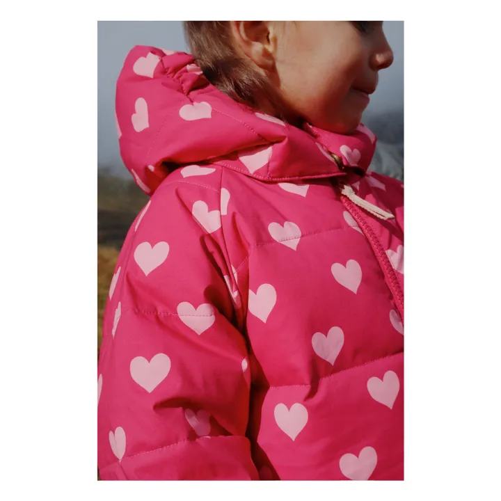 Doudoune Nuka Cœurs Fibres Recyclées | Rose fuschia- Image produit n°5