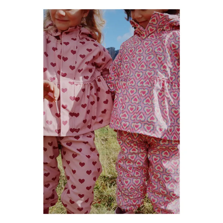 Ensemble de Pluie Palme Cœurs | Rose- Image produit n°2