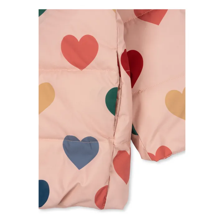 Doudoune Nuka Cœurs Multicolore Fibres Recyclées | Rose pâle- Image produit n°4