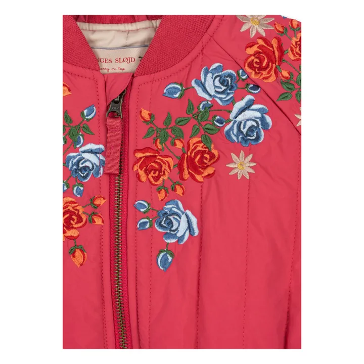 Bomber Juno Fleuri | Rose fuschia- Image produit n°4