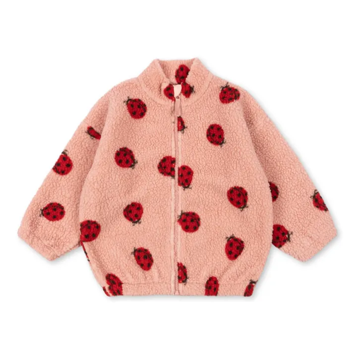 Veste Façon Sherpa Jody Coccinelles Fibres Recyclées | Rose- Image produit n°0