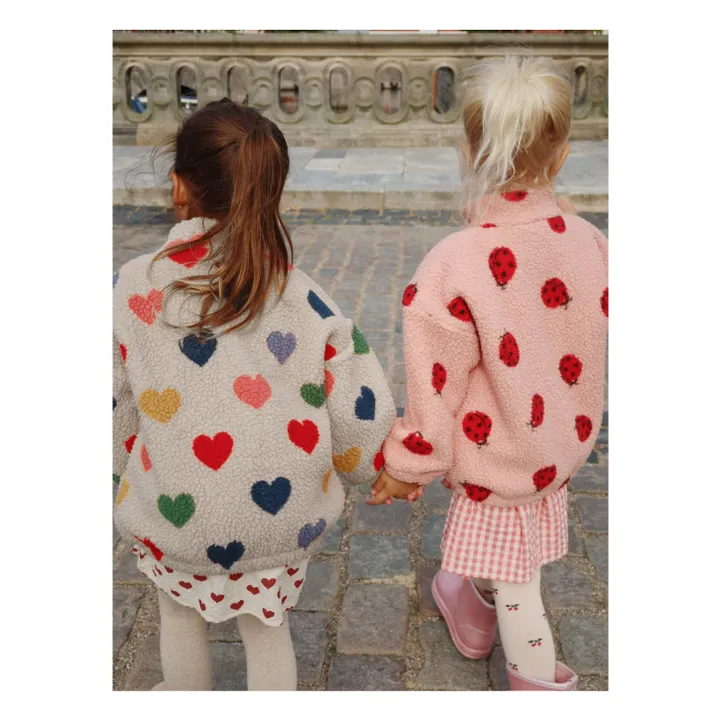 Veste Façon Sherpa Jody Coccinelles Fibres Recyclées | Rose- Image produit n°6