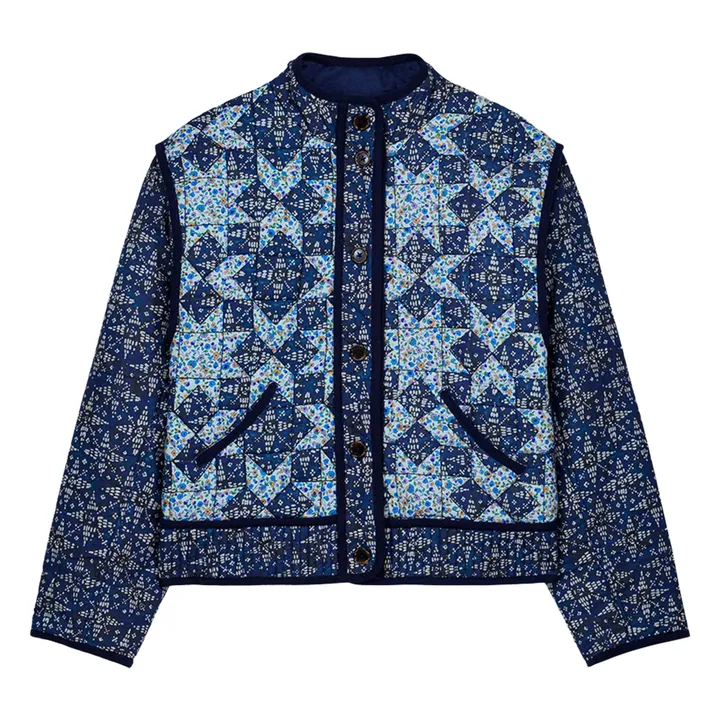 Veste Omotayo Midnight Star Patchwork Coton Bio - Collection Femme | Bleu- Image produit n°0