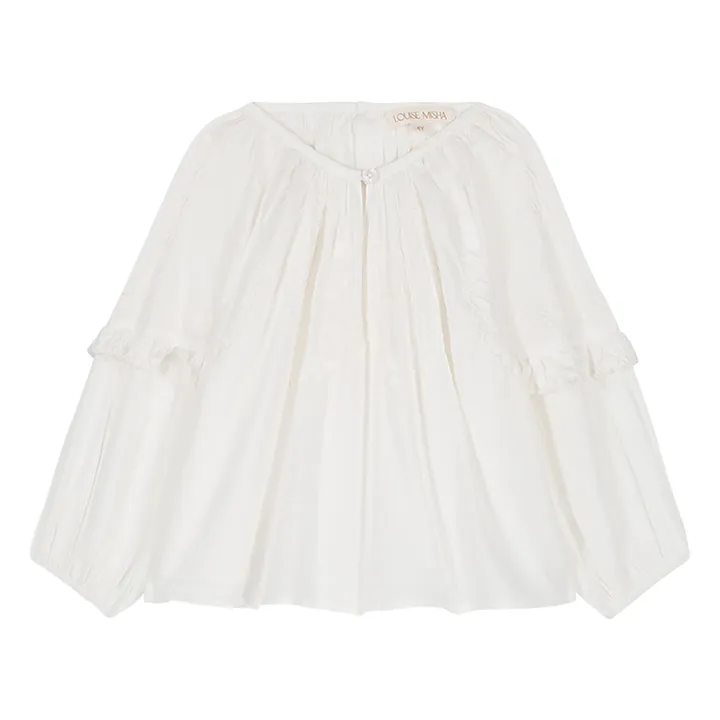 Blouse Irisa Coton Bio | Blanc- Image produit n°0