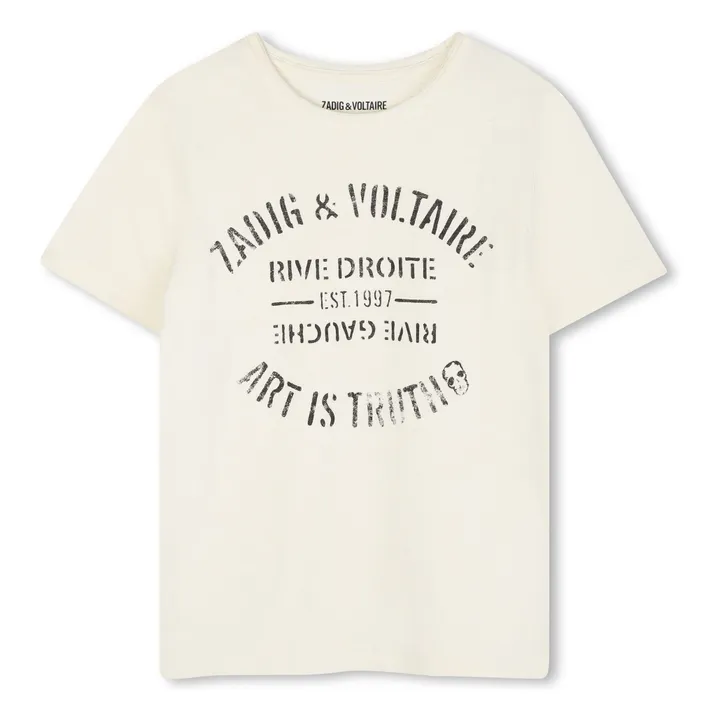 Camiseta de algodón orgánico Zadig&Voltaire | Marfil- Imagen del producto n°0