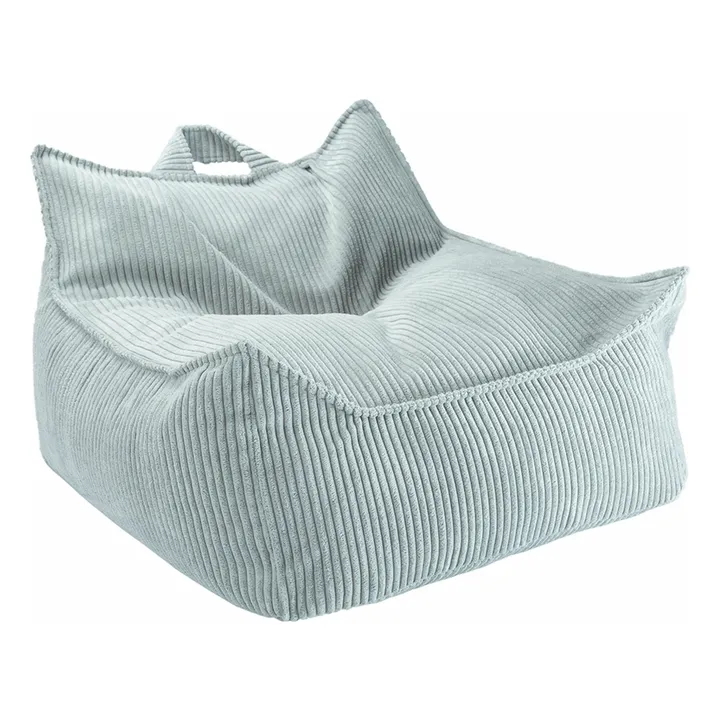 Fauteuil en velours côtelé | Bleu Clair- Image produit n°0