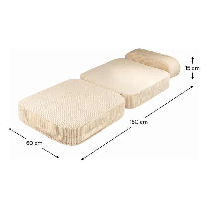 Chauffeuse en velours côtelé | Marron clair - Image produit n°7