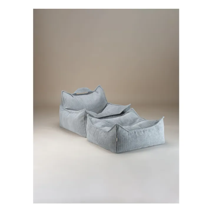 Fauteuil en velours côtelé | Bleu Clair- Image produit n°5