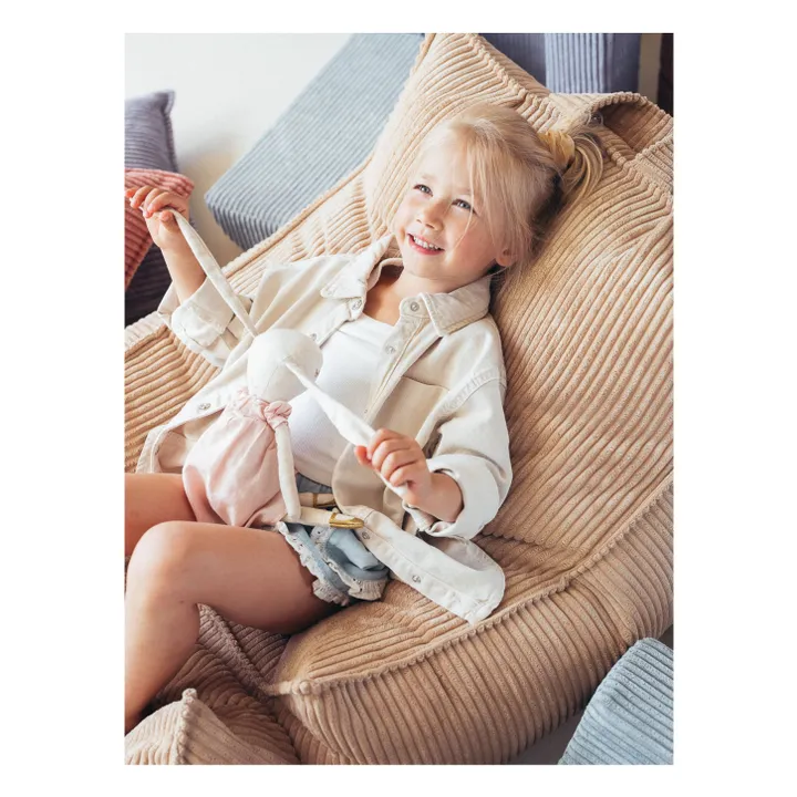 Fauteuil en velours côtelé | Marron clair - Image produit n°6