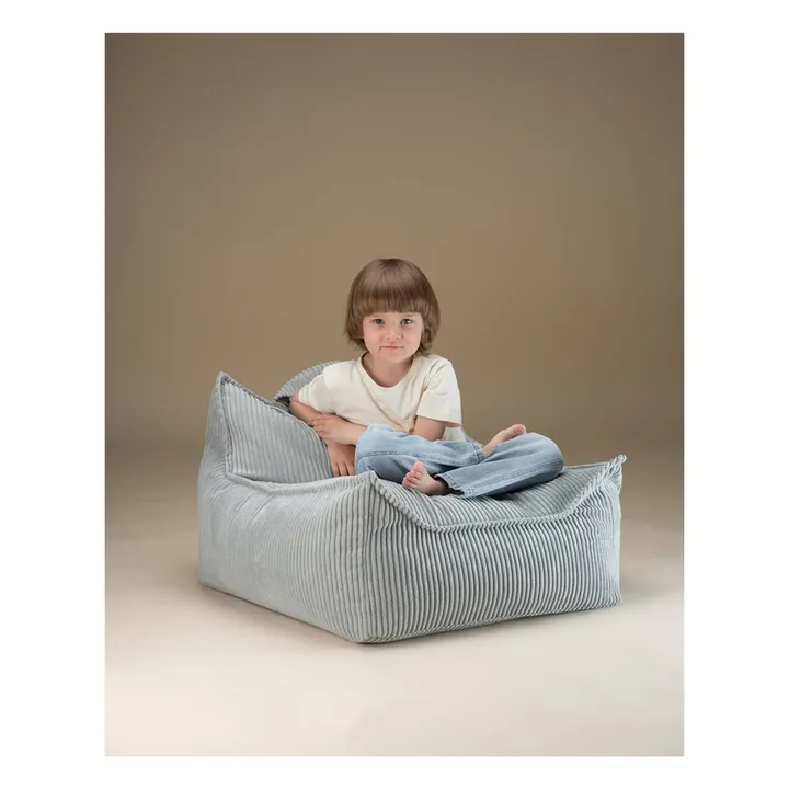 Fauteuil en velours côtelé | Bleu Clair- Image produit n°6