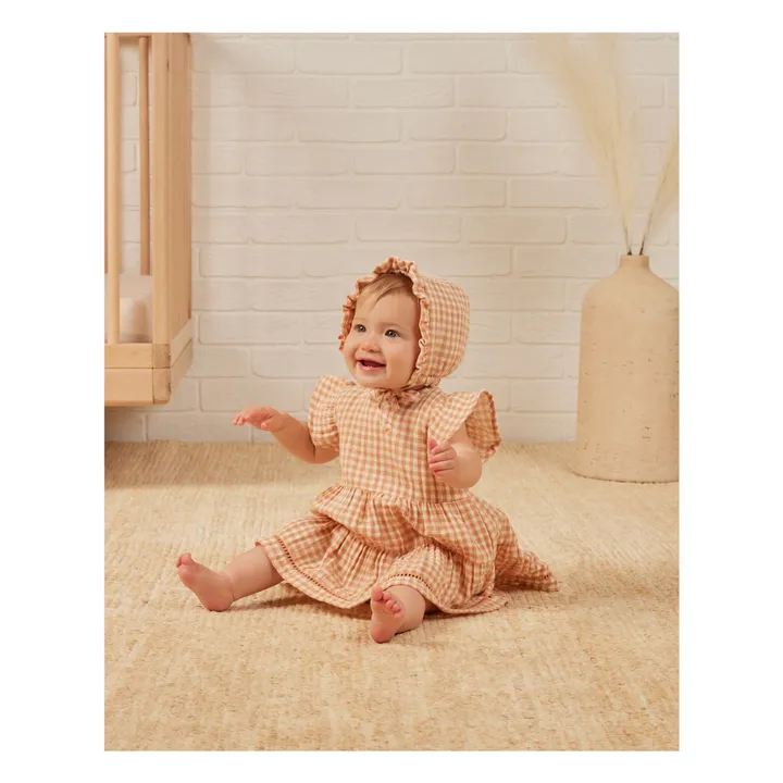 Robe et Bloomer Lily Vichy | Abricot- Image produit n°2