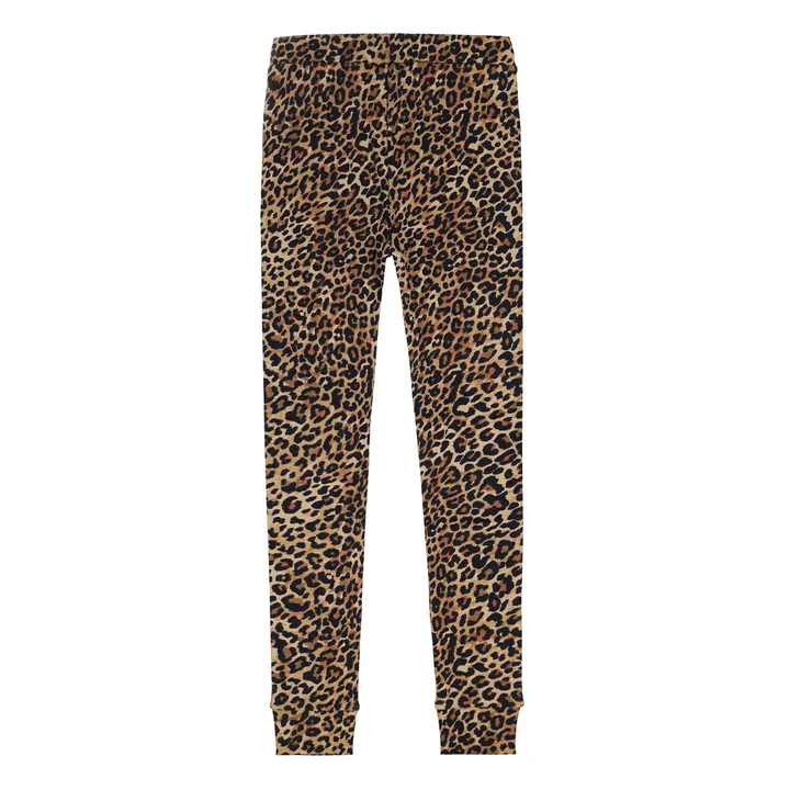 Legging Gentille Léopard Coton Bio | Marron- Image produit n°2