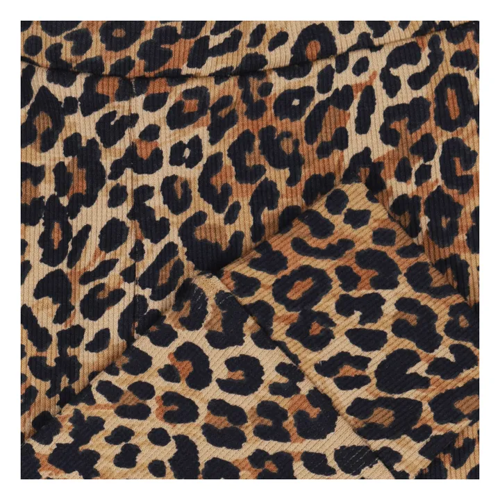 Legging Gentille Léopard Coton Bio | Marron- Image produit n°3