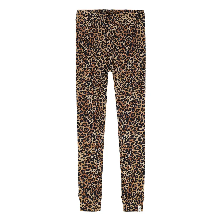 Legging Gentille Léopard Coton Bio | Marron- Image produit n°0