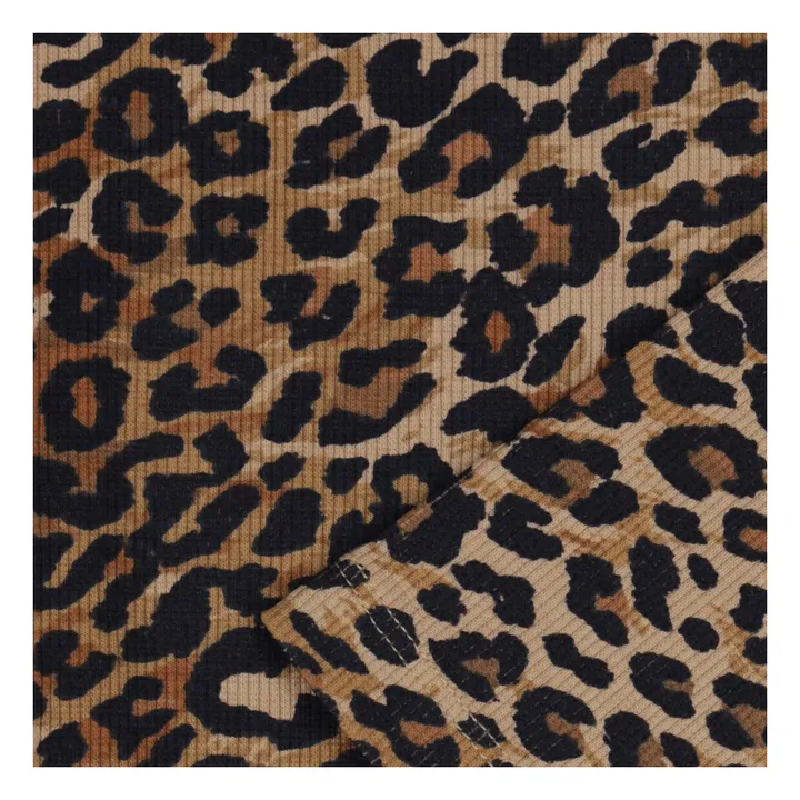 T-shirt Belle Léopard Coton Bio | Marron- Image produit n°4
