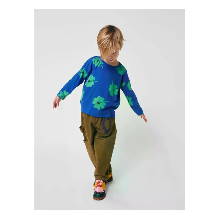 Cargo Tic Tac Toe Coton Bio | Vert kaki- Image produit n°2