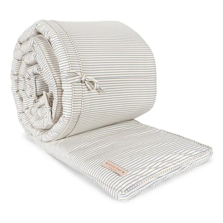 Tour de lit Stripes | Bleu- Image produit n°0