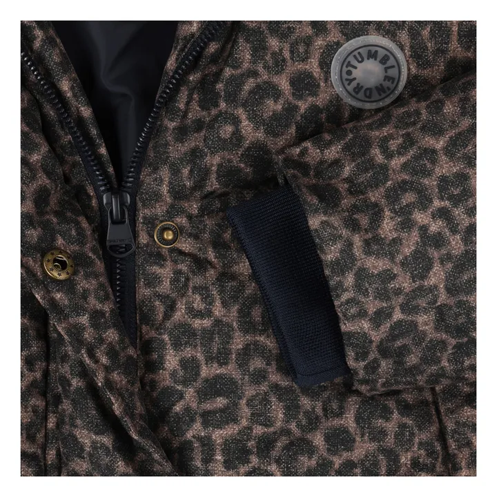 Doudoune Caribou Léopard Fibres Recyclées | Marron- Image produit n°5