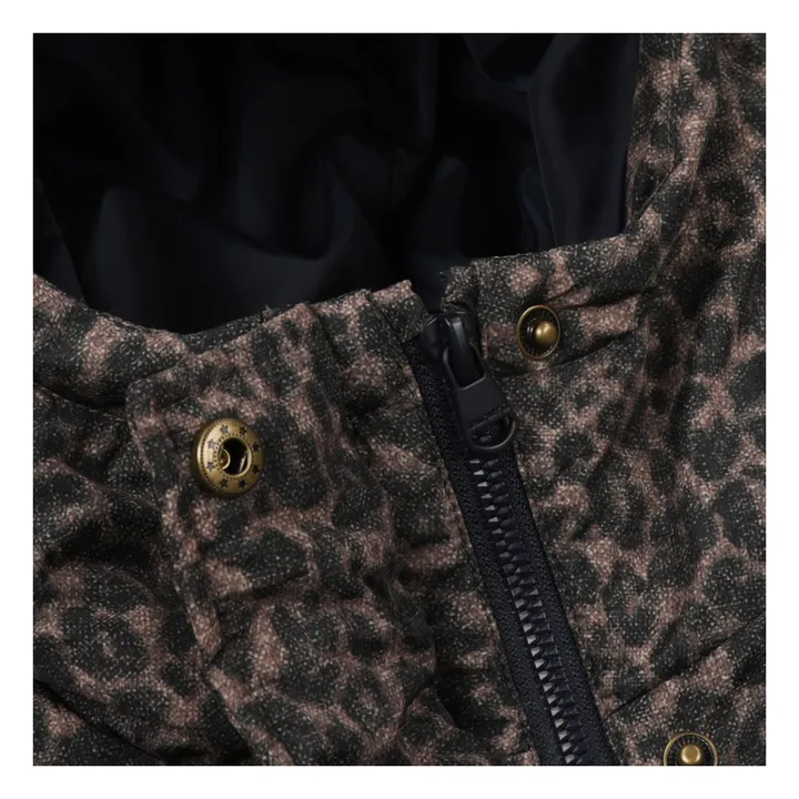 Doudoune Caribou Léopard Fibres Recyclées | Marron- Image produit n°4