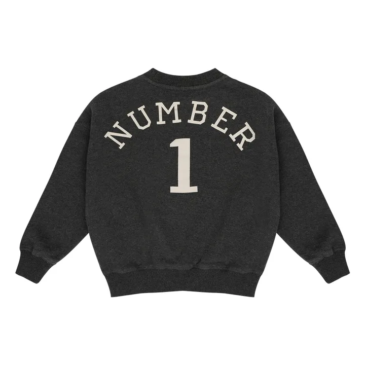 Sweat Bird NR 1 Coton Bio | Gris foncé- Image produit n°3