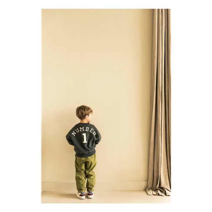 Sweat Bird NR 1 Coton Bio | Gris foncé- Image produit n°4