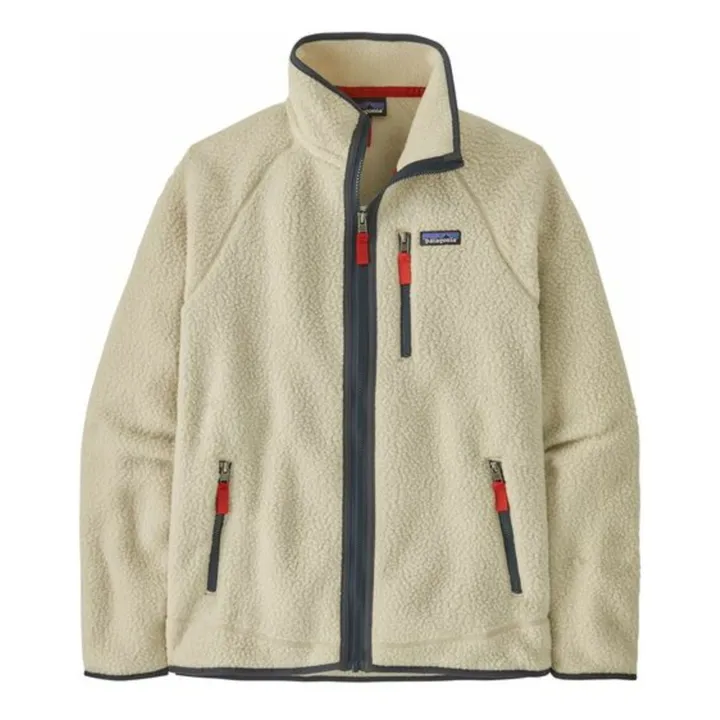 Veste Polaire Retro Pile Fibres Recyclées | Naturel- Image produit n°0