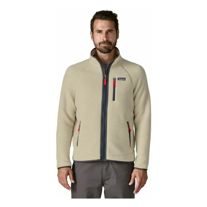 Veste Polaire Retro Pile Fibres Recyclées | Naturel- Image produit n°1