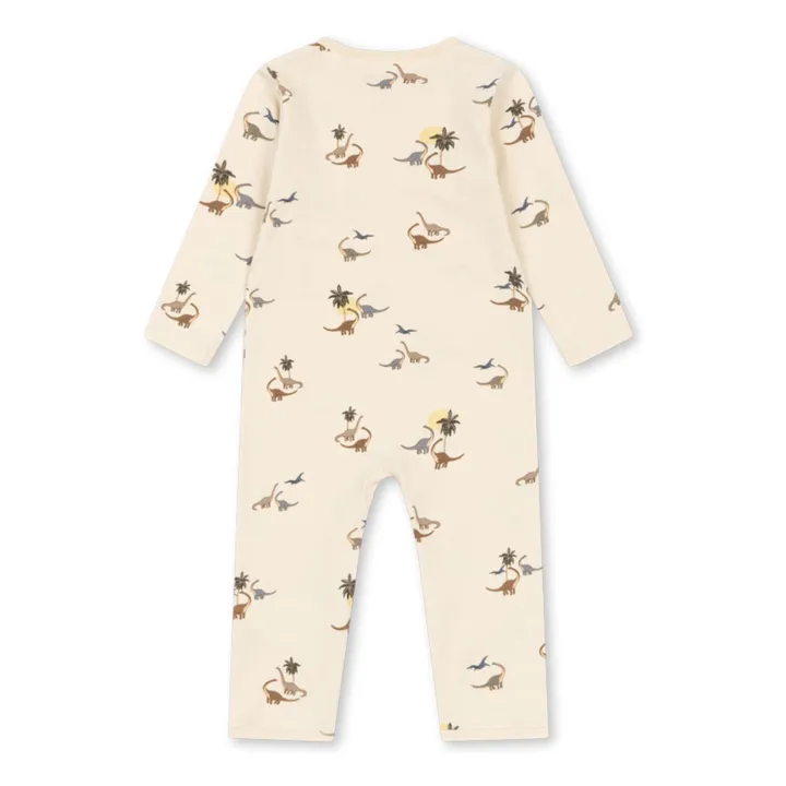 Combinaison Dinosaures Coton Bio | Beige- Image produit n°1