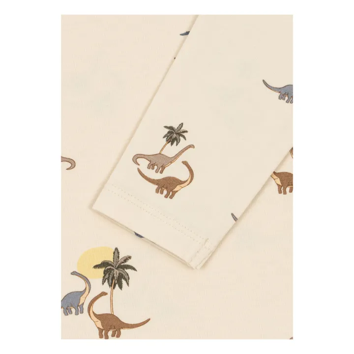 Combinaison Dinosaures Coton Bio | Beige- Image produit n°3
