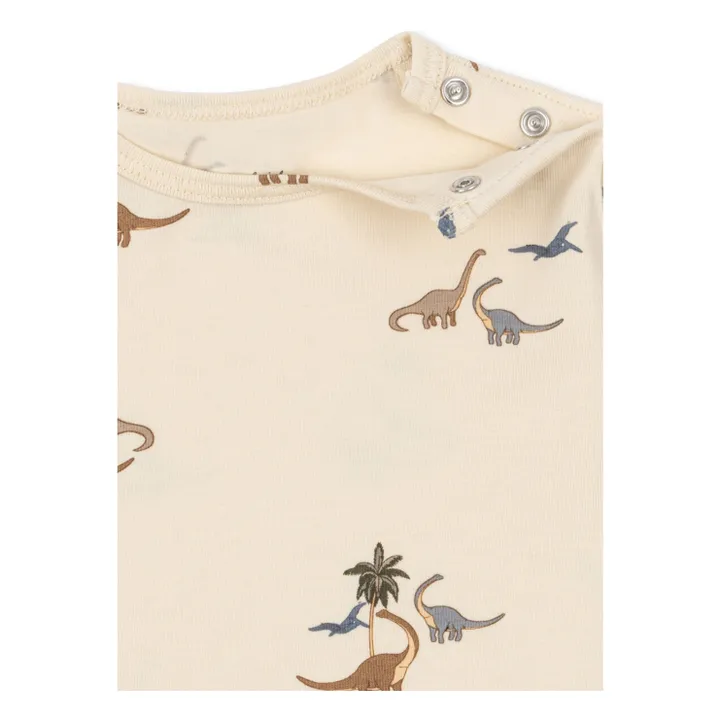 Combinaison Dinosaures Coton Bio | Beige- Image produit n°2