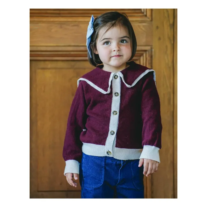 Cardigan Lola Laine | Prune- Image produit n°1