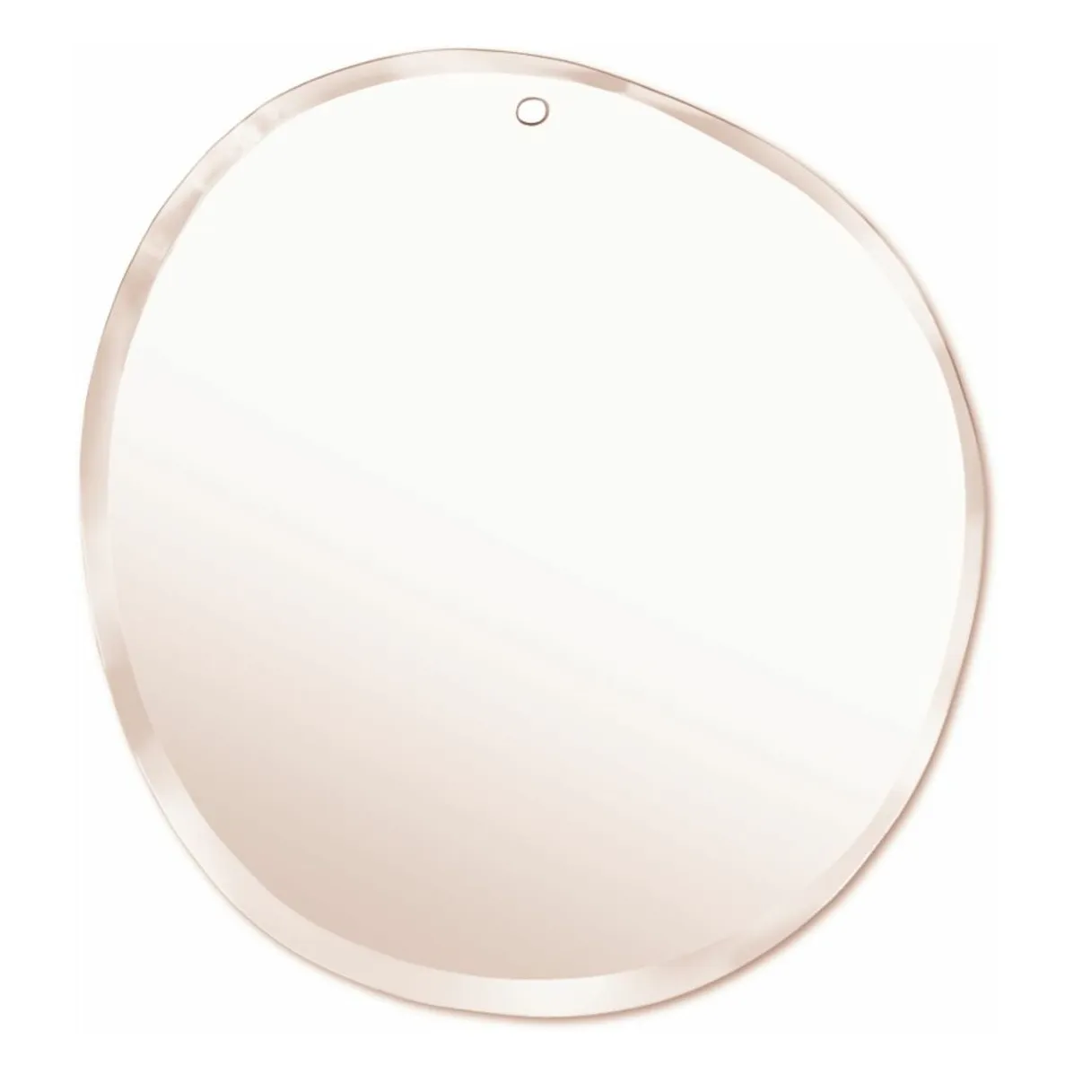 Miroir extra plat biseauté-forme aléatoire rond 47x50 cm- Image produit n°0