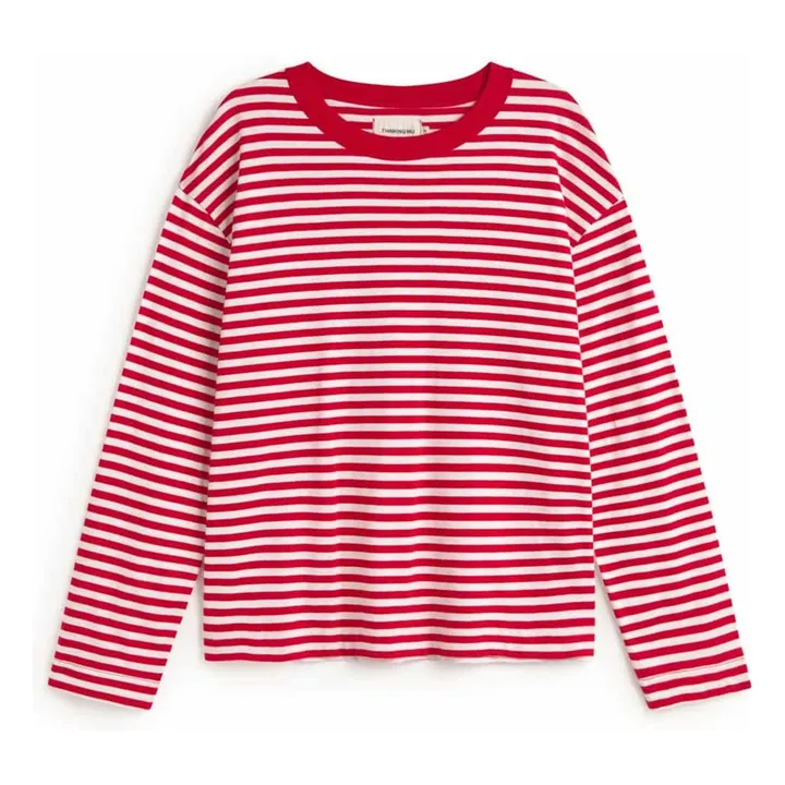 T-shirt Willy Emily R Rayé Coton Bio | Rouge- Image produit n°0