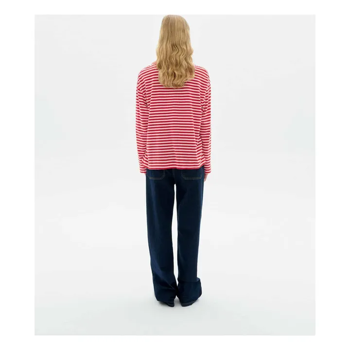 T-shirt Willy Emily R Rayé Coton Bio | Rouge- Image produit n°4