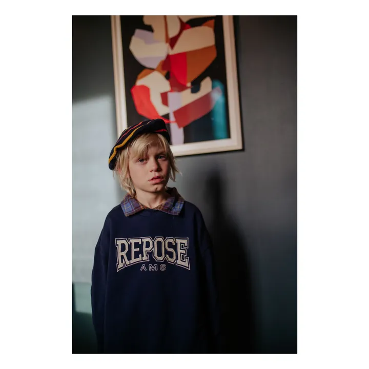 Sweat Cozydrop REPOSE AMS Coton Bio | Bleu marine- Image produit n°8