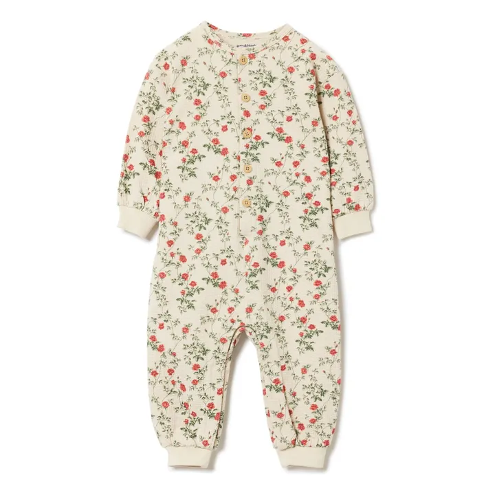 Combinaison Petit Rose | Ecru- Image produit n°0