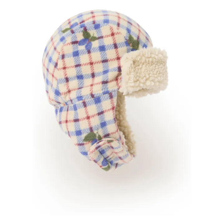 Chapka Mulberry Carreaux Sherpa | Ecru- Image produit n°1