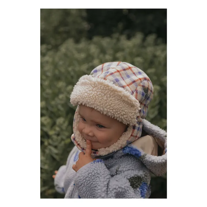 Chapka Mulberry Carreaux Sherpa | Ecru- Image produit n°3