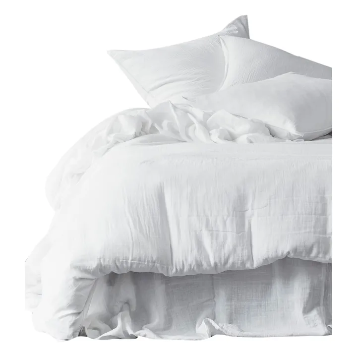 Taies d'oreiller en gaze de coton Mykonos - Set de 2 | Blanc- Image produit n°0