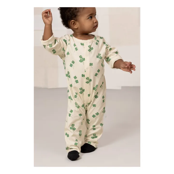 Combinaison Ben Trèfles Coton Bio | Ecru- Image produit n°1