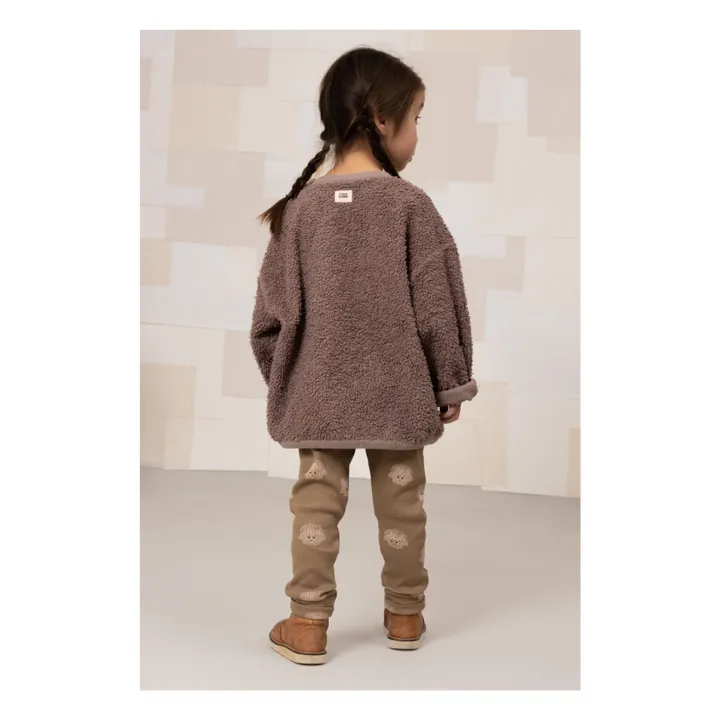 Sudadera Sherpa Bear de algodón orgánico | Malva- Imagen del producto n°4