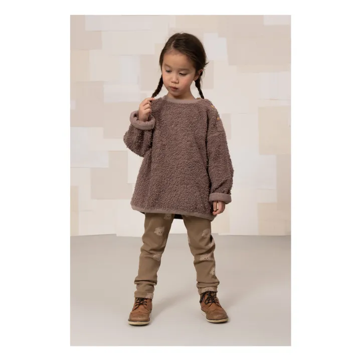 Sudadera Sherpa Bear de algodón orgánico | Malva- Imagen del producto n°3