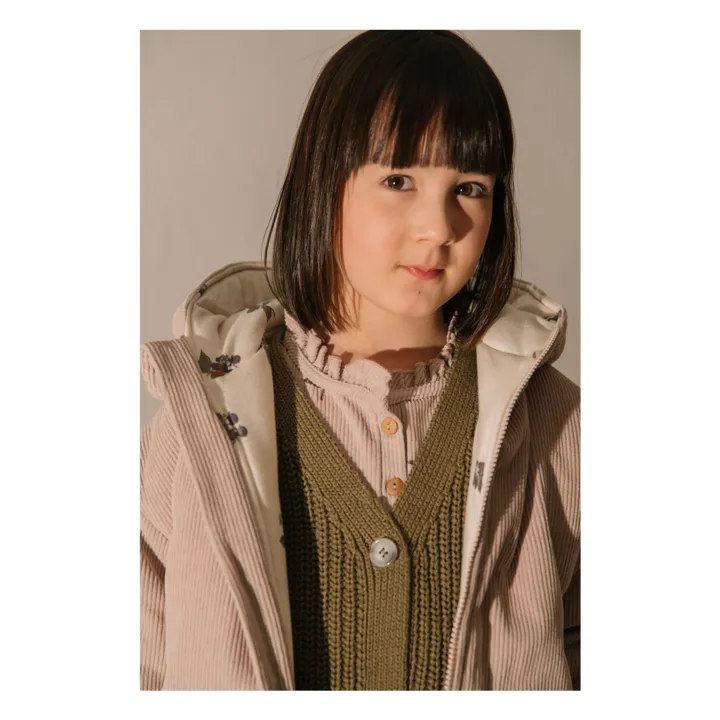 Manteau Frio Mûres Velours Côtelé Fibres Recyclées | Mauve- Image produit n°2